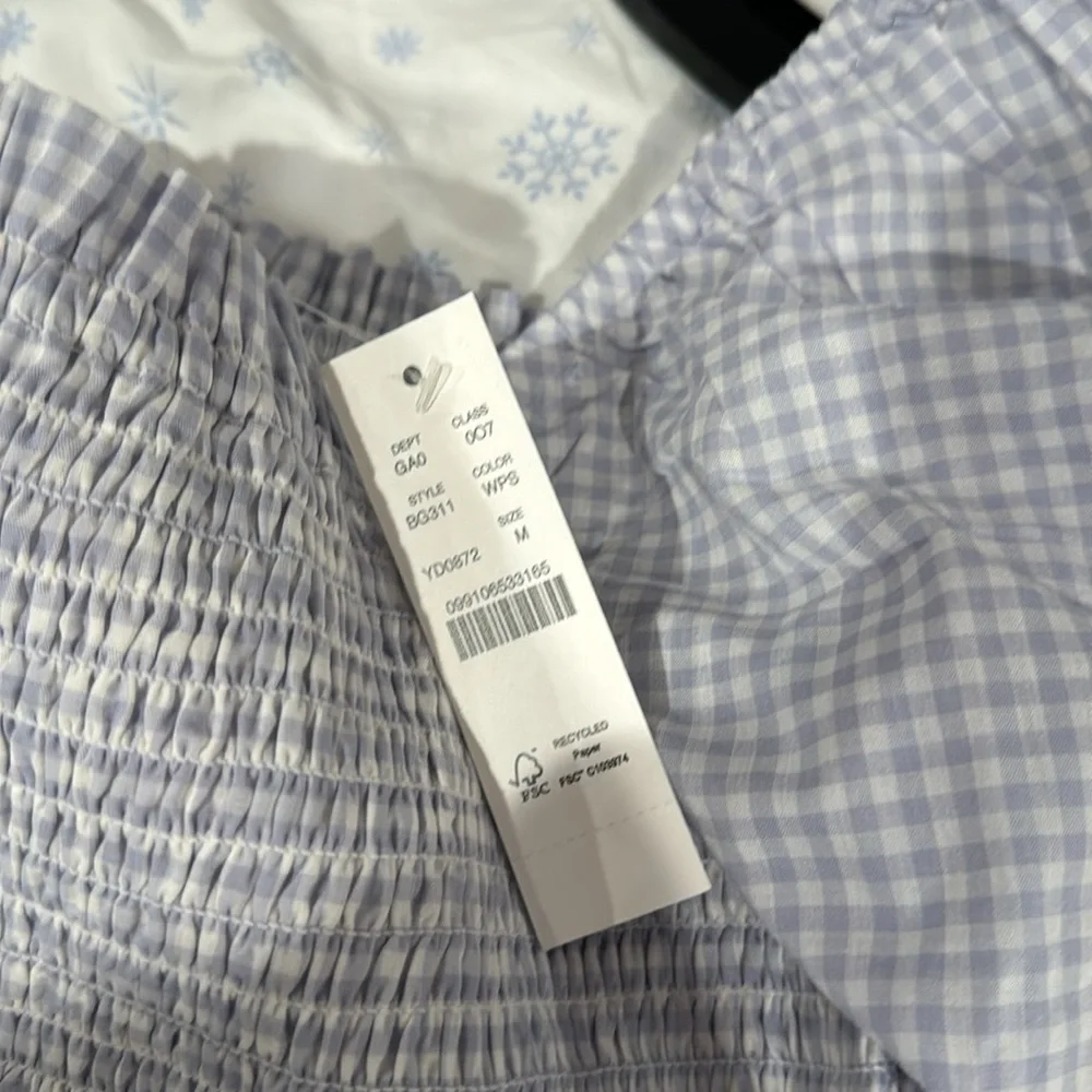 J. Crew NWT Gingham Puff Sleeve Top